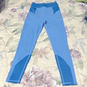 NWT FOR LOVE AND LEMONS 2 tone blue full length leggings Size XS